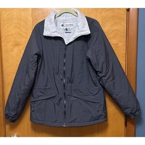 Columbia Womens Fleece lined Core Interchange Full Zip Jacket Coat Gray Sz M